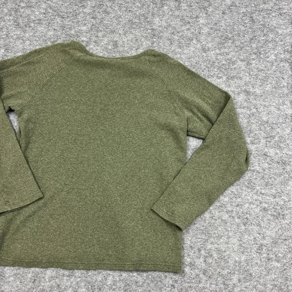 Nike Shirt Mens L Green Henley Crew Button Knit Pullover Thermal 6.0 Y2K